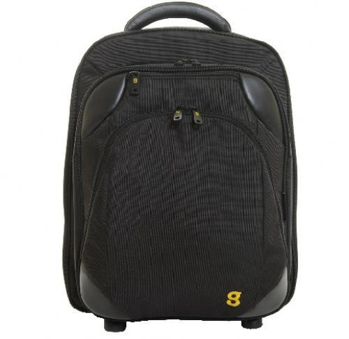 Gate8 Cabin Approved Carry On Hand Luggage  X 2 Wheel Ballisitic Nylon Wheeled Garment Bag + ZipOff Laptop Bag